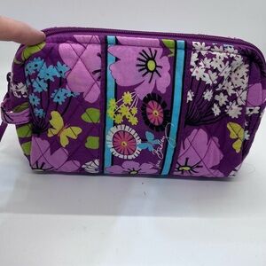 Vera Bradley Purple Floral Cosmetics Bag